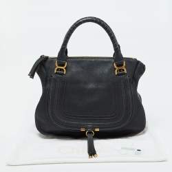 Pre Owned Chloe Black Leather Large Marcie Satchel