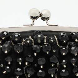 Chloe Black Suede Embellished Clutch