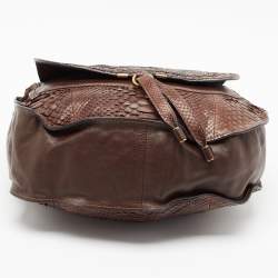 Chloe Choco Brown Python Large Marcie Hobo