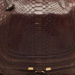 Chloe Choco Brown Python Large Marcie Hobo