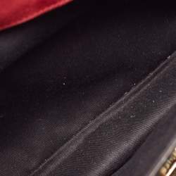 Pre Owned Chloe Red Python Medium Sally Shoulder Bag