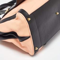 Chloe Orange/Black Leather Alice Satchel