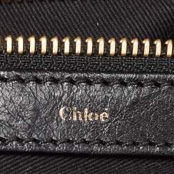 Chloe Orange/Black Leather Alice Satchel