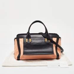 Chloe Orange/Black Leather Alice Satchel