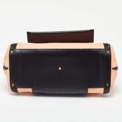 Chloe Orange/Black Leather Alice Satchel