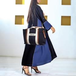Chloe Navy Blue Canvas Baby Changing Tote