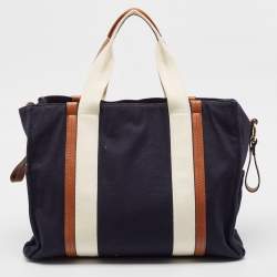 Chloe Navy Blue Canvas Baby Changing Tote