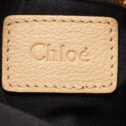 Pre Owned Chloe Yellow Snakeskin and Leather Large Paraty Satchel