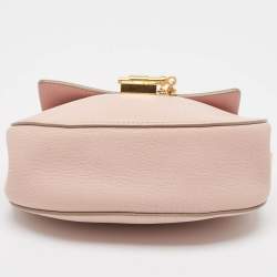 Pre Owned Chloe Pink Leather Drew Shoulder Bag