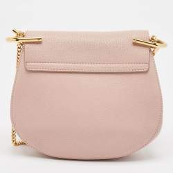 Pre Owned Chloe Pink Leather Drew Shoulder Bag