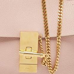 Pre Owned Chloe Pink Leather Drew Shoulder Bag