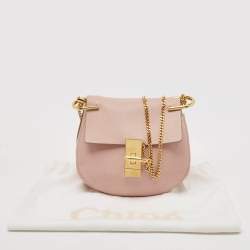 Pre Owned Chloe Pink Leather Drew Shoulder Bag