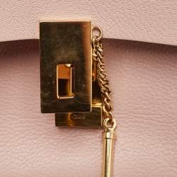Pre Owned Chloe Pink Leather Drew Shoulder Bag