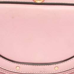 Chloe Pink Leather Small Nile Bracelet Minaudiere Crossbody Bag