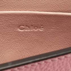 Chloe Pink Leather Small Nile Bracelet Minaudiere Crossbody Bag