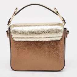 Chloe Metallic Multicolor Leather Mini C Top Handle Bag