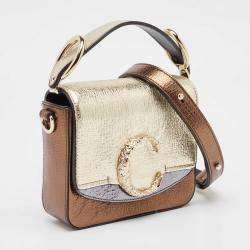 Chloe Metallic Multicolor Leather Mini C Top Handle Bag