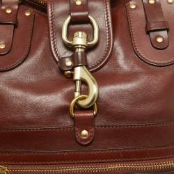 Pre Owned Chloe Brown Leather Kerala Dome Satchel