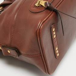 Pre Owned Chloe Brown Leather Kerala Dome Satchel