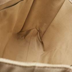 Chloe Beige Canvas and Leather Medium Woody Tote