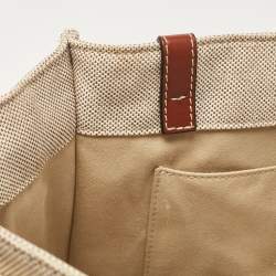 Chloe Beige Canvas and Leather Medium Woody Tote