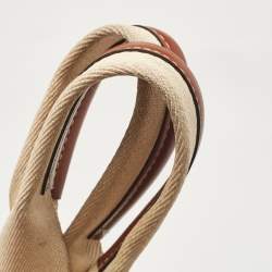 Chloe Beige Canvas and Leather Medium Woody Tote