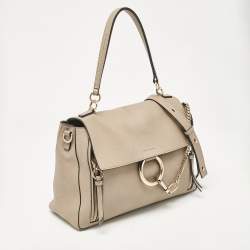 Chloe Beige Leather and Suede Medium Faye Day Top Handle Bag