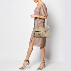 Chloe Beige Leather and Suede Medium Faye Day Top Handle Bag