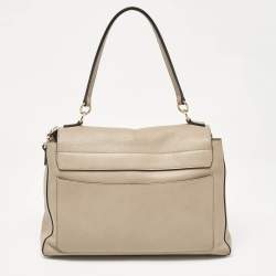 Chloe Beige Leather and Suede Medium Faye Day Top Handle Bag