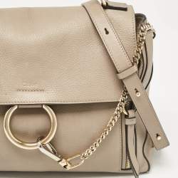 Chloe Beige Leather and Suede Medium Faye Day Top Handle Bag