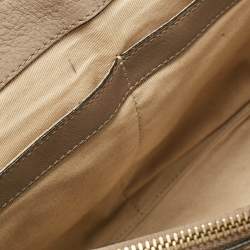 Chloe Beige Leather and Suede Medium Faye Day Top Handle Bag