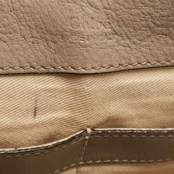 Chloe Beige Leather and Suede Medium Faye Day Top Handle Bag