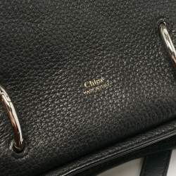 Pre Owned Chloe Black Leather Aby Day Top Handle Bag