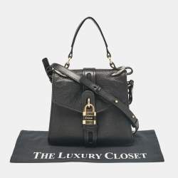Pre Owned Chloe Black Leather Aby Day Top Handle Bag