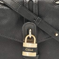 Pre Owned Chloe Black Leather Aby Day Top Handle Bag