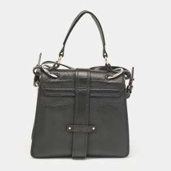 Pre Owned Chloe Black Leather Aby Day Top Handle Bag