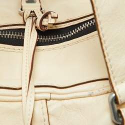 Chloe Cream Leather Betty Zip Satchel