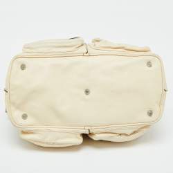 Chloe Cream Leather Betty Zip Satchel