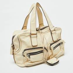 Chloe Cream Leather Betty Zip Satchel