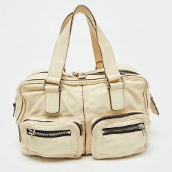 Chloe Cream Leather Betty Zip Satchel