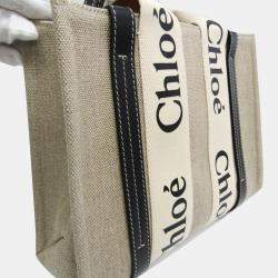 Chloe Neutrals Canvas and Leather Tote Bag