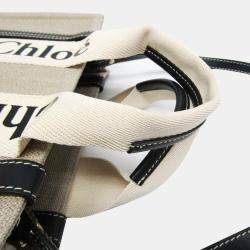Chloe Neutrals Canvas and Leather Tote Bag