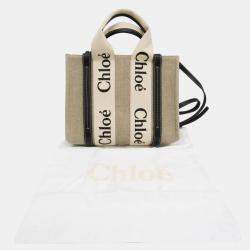 Chloe Neutrals Canvas and Leather Tote Bag