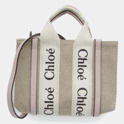 Chloe Neutrals Canvas and Leather Tote Bag