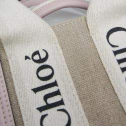 Chloe Neutrals Canvas and Leather Tote Bag