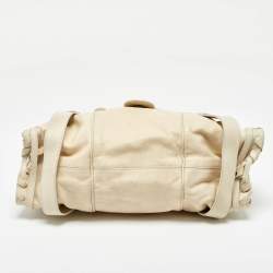 Pre Owned Chloe Cream Leather Silverado Satchel