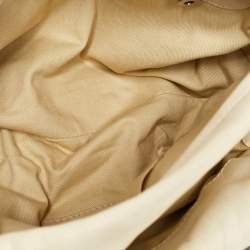 Pre Owned Chloe Cream Leather Silverado Satchel