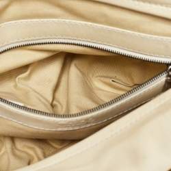 Pre Owned Chloe Cream Leather Silverado Satchel