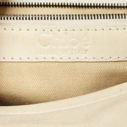 Pre Owned Chloe Cream Leather Silverado Satchel