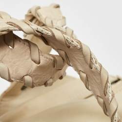 Pre Owned Chloe Cream Leather Silverado Satchel